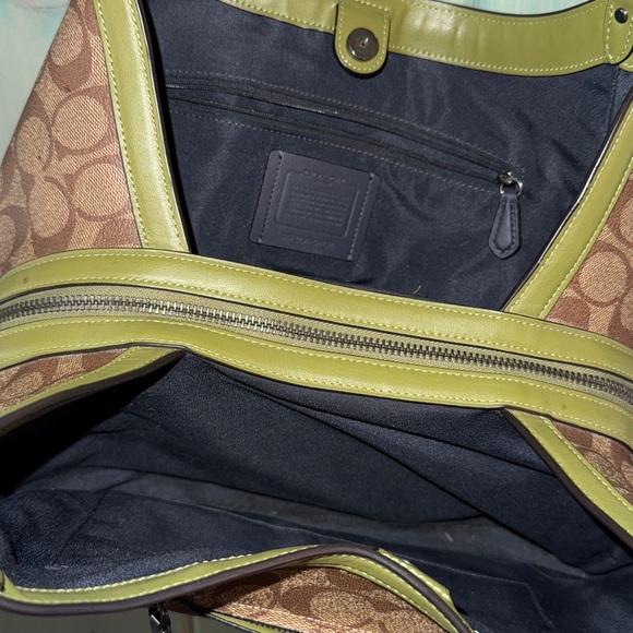 Coach Kristy shoulder bag brown and olive green EUC - Picture 3 of 7